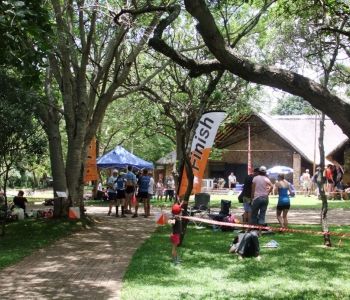 Day 5 finish at Nelspruit Botanic Gardens, 