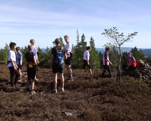 Club members at the top of Slai na Gour above Glen Tanar