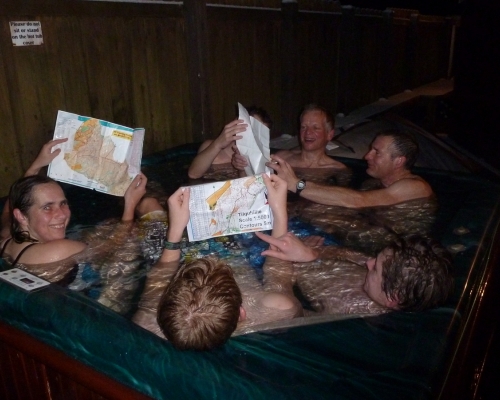 Talent Squad and hot tub