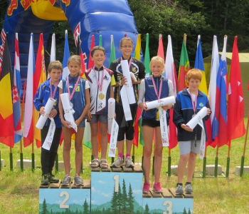2014 Croatia - Ewan(2nd) on the podium, Sarah Dunn