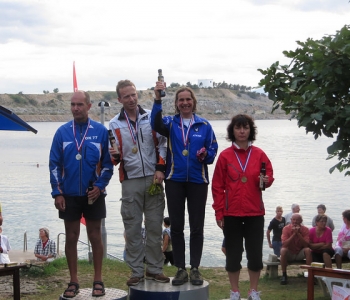 2014 Croatia - Sarah (2nd) on the podium, Sarah Dunn