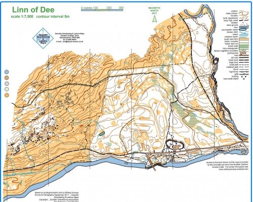 Linn of Dee Orienteering Map
